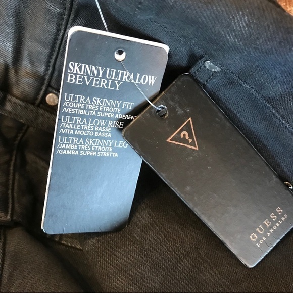 Guess Skinny Ultra Low Jeans in Cherry Bloom 26 - Picture 6 of 6